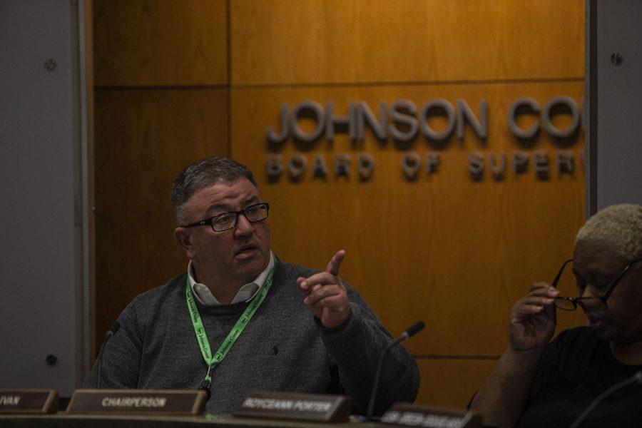 Johnson+County+Board+of+Supervisors+Chairperson+Rod+Sullivan+provides+closing+comments+for+the+public+hearing+on+a+proposed+property+tax+levy.+The+public+hearing+occurred+in+the+second+floor+boardroom+of+the+Johnson+County+Administrative+Building+on+Monday%2C+Mar.+9%2C+2020+at+5%3A30+p.m+and+no+one+from+the+public+offered+a+comment+for+the+hearing.