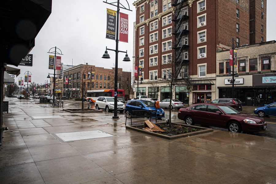 East Washington St. is seen empty on Wednesday, March 18th, 2020. The spread of coronavirus in Johnson county has been named a public health emergency. 