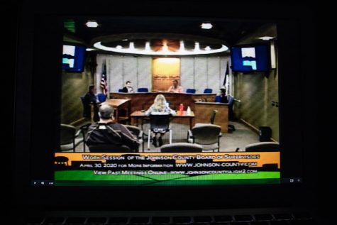 Johnson County supervisors hold a work session over live-stream on Wednesday, April 29, 2020. 