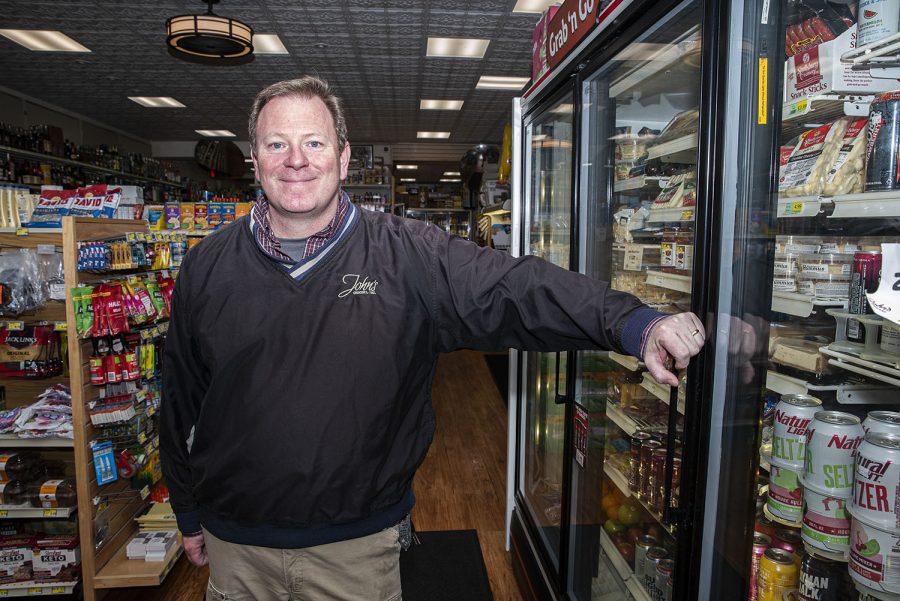 Johns Grocery manager Doug Alberhasky poses for a portrait in Johns Grocery on Wednesday, April 1, 2020. Various small business and local grocers have had to change policies and practices due to mandatory social distancing. Were not getting nearly as many people coming in, but thankfully weve got a lot of email and phone orders so that good. A lot of people are calling in to order Lysol, Clorox wipes, and wine. 