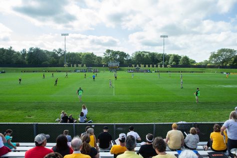 Fan watch during Iowas match against Illinois State on Sunday, September 1, 2019. The Hawkeyes defeated the Red Birds 4-3.