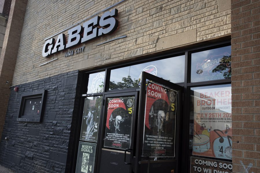 The front entrance to Gabes is seen on Thursday, July 16 in Iowa City. 