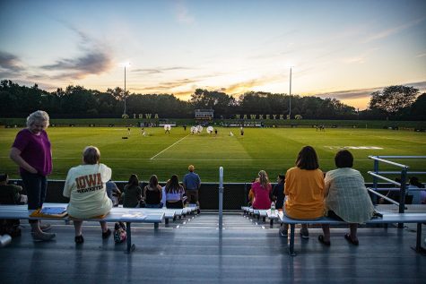 The Iowa Soccer Complex is seen during a womens soccer match between Iowa and Western Michigan on Thursday, August 22, 2019. The Hawkeyes defeated the Broncos, 2-0. (Shivansh Ahuja/The Daily Iowan)
