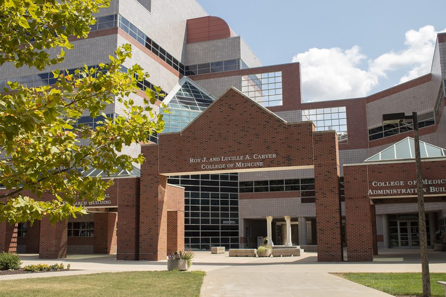 The Roy J. And Lucille A. Carver College of Medicine pictured on August 27. 2020. The University of Iowa celebrates Carver’s 150th anniversary.