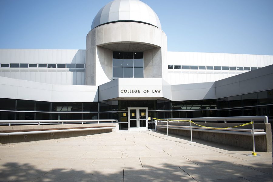 The University of Iowa's College of Law is seen Thursday, Sept. 17, 2020. 