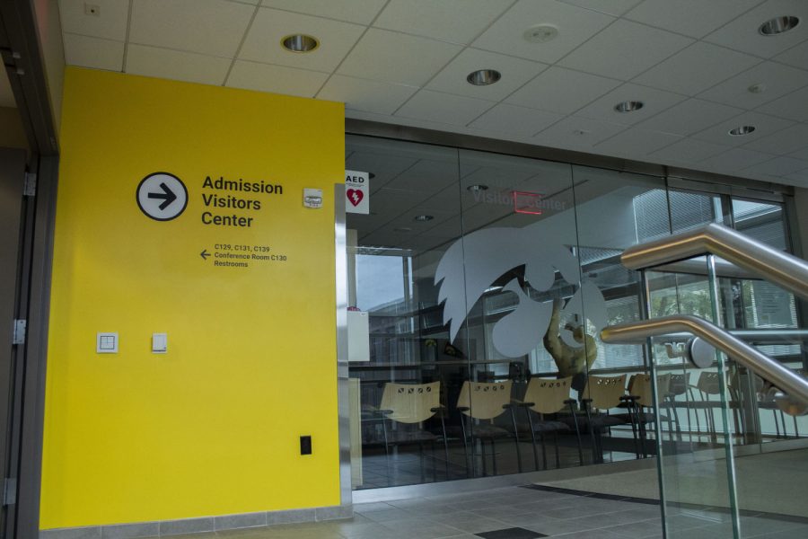 The University of Iowa Admission Visitors Center, which is located in the Pomerantz Career Center, is pictured on Sept. 27, 2020. With no certainty that campus tours will be in person due to COVID-19, the University finds new ways to recruit the class of 2025 including zoom meetings and virtual visits. 