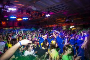 Participants dance during the Power Hour in UI Dance Marathon 26 at the Iowa Memorial Union on Saturday, February 8, 2020. Over 2,500 dancers partook in the event to help raise money for the University of Iowa Stead Family Childrens Hospital. 