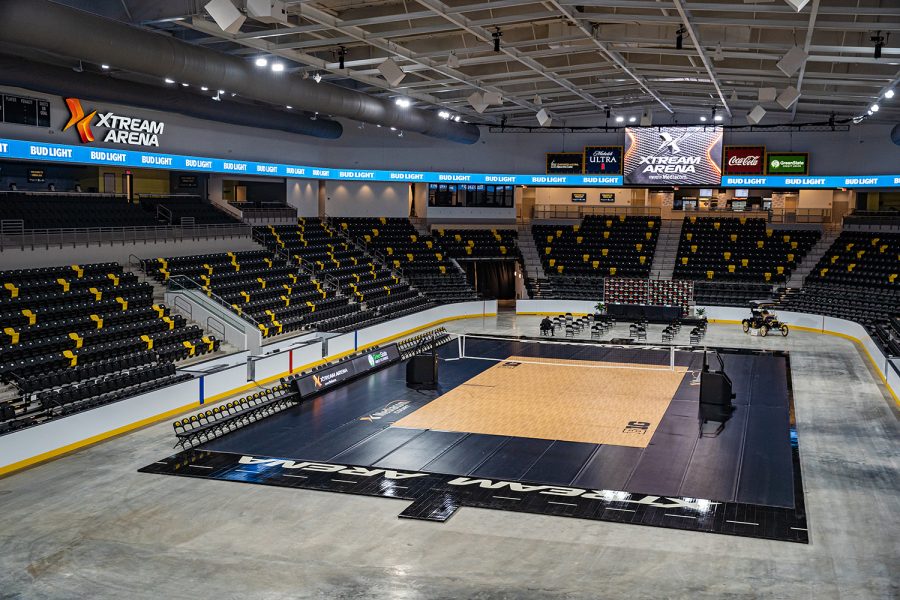 The main floor is seen during Xtream Arena's opening media tour in Coralville on Wednesday, Sept. 9, 2020.