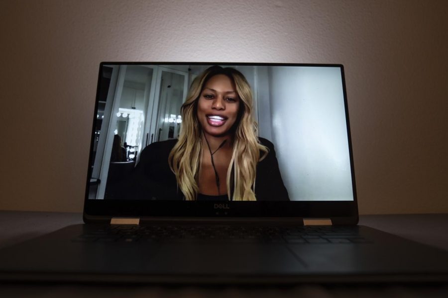 Emmy-nominated actress, documentary film producer and equal rights activist, Laverne Cox, holds her Aint I A Woman: My Journey to Womanhood lecture to UI students virtually at 7:00 PM on Wednesday, Oct. 28, 2020. She speaks of her time growing up in Mobile, Alabama and struggling with her gender identity. (Matthew Hsieh/The Daily Iowan)