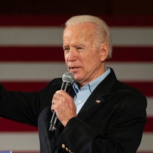 Former Vice President Joe Biden speaks during a rally at the Iowa Memorial Union on Monday January 27, 2020.