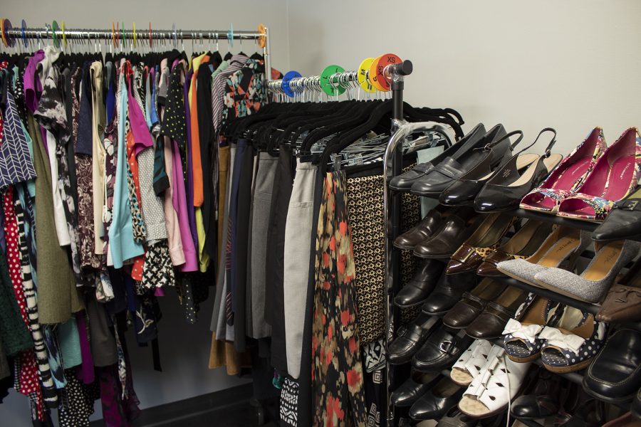 The Clothing Closet, a resourceful place for students to find professional attire, is pictured on Oct. 19, 2020. The Clothing Closet is adjusting its normal routine due to COVID-19 with shorter hours, masks and social distancing, and appointments that must be made 24 hours in advance.