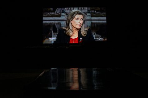 U.S. Sen. Joni Ernst, R-Iowa debates  Democratic U.S. Senate candidate Theresa Greenfield on PBS Iowa on Monday, September 28th, 2020.