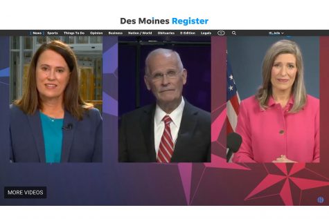 Screenshot from the Des Moines Register’s live feed.