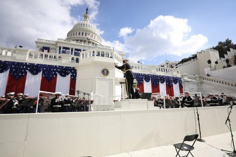 “The President’s Own” United States Marine Band performs at the inauguration of President Joe Biden on Jan. 20, 2021.