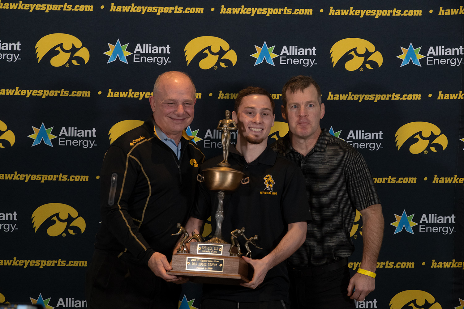 Spencer Lee presented Dan Hodge Trophy The Daily Iowan