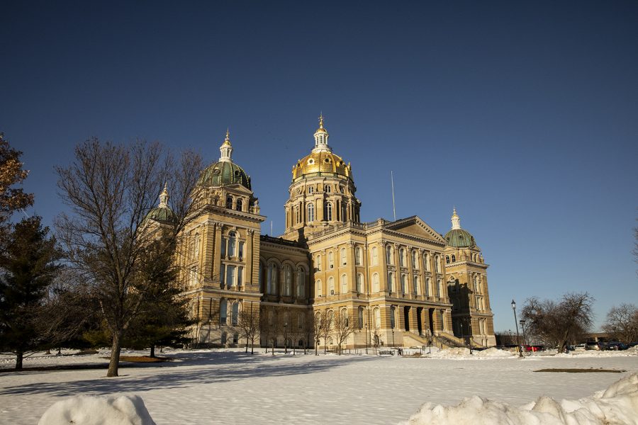 The+Iowa+State+Capitol+Building+is+seen+on+Tuesday%2C+Jan.+12%2C+2021+in+Des+Moines.+Tuesday+marks+the+second+day+of+the+2021+Iowa+legislative+session%2C+including+the+annual+State+of+the+State+address+given+by+Gov.+Kim+Reynolds.+