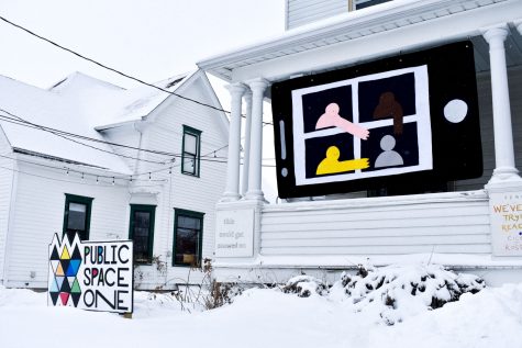 Public Space One, home of the Center for Afrofuturist Studies, is seen on February 7, 2021. All programming has moved online due to the COVID-19 pandemic. Currently, there are four artists in residence: Antoine Williams, Donté Hayes, Deborah Goffe, and André M. Zachery. 