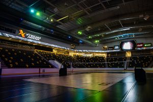 The main floor is seen during Xtream Arenas opening media tour in Coralville on Wednesday, Sept. 9, 2020.
