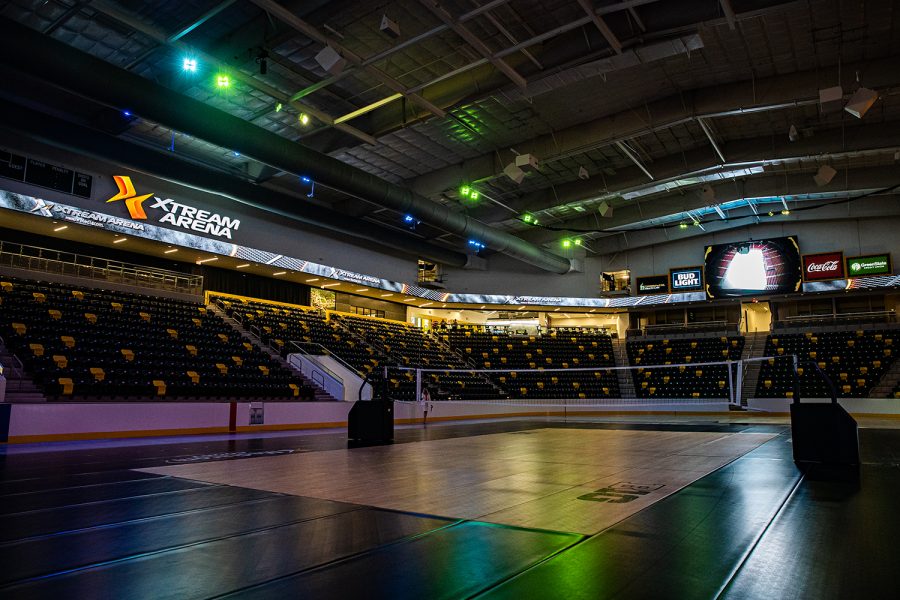 The main floor is seen during Xtream Arena's opening media tour in Coralville on Wednesday, Sept. 9, 2020.
