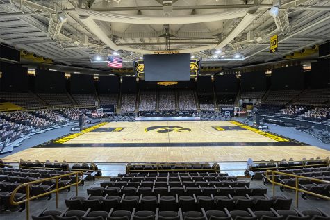 Carver-Hawkeye Arena is seen empty after a men’s basketball game on Dec. 22, 2020. 