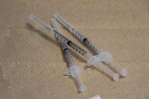 UI students given first round of vaccinations on Thursday, Jan 28, 2021. Syringes wait to be used. Each has the Moderna Covid-19 vaccine in it. 