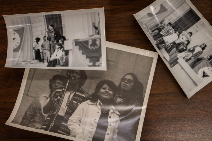 Items from the University of Iowas Special Collections and University Archives are seen as part of a collection honoring the 50th anniversary of the Latino Native American Cultural Center.