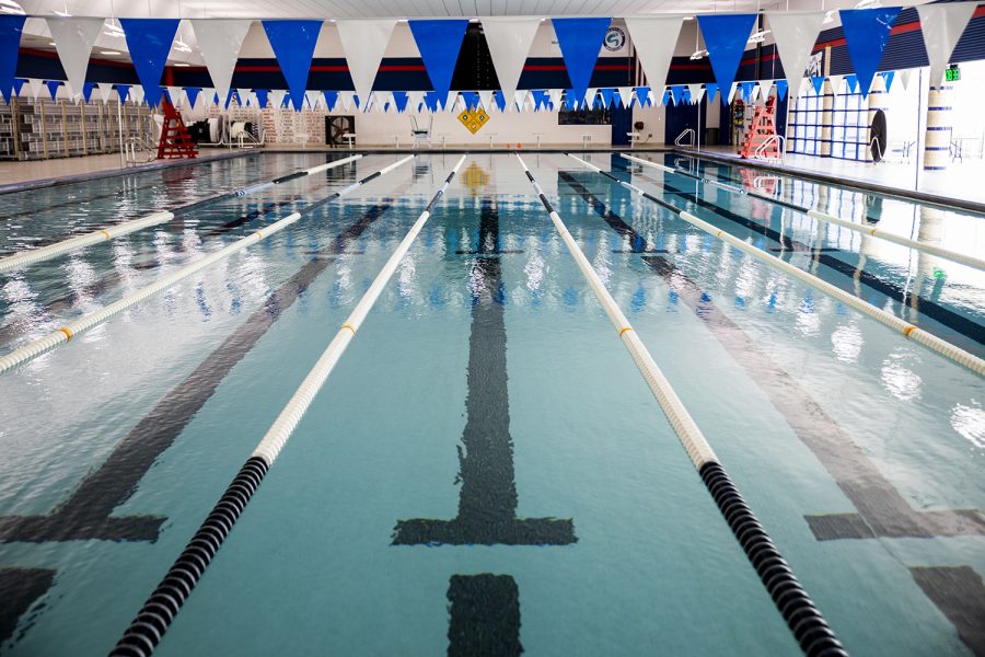 The indoor pool at Mercer Park Aquatic Center on Monday, April 12, 2021. The center is located at 2701 Bradford Dr. 