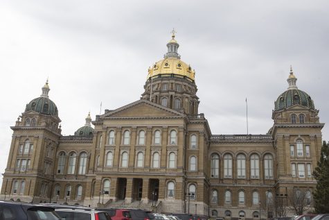 The Iowa State Capitol building is seen in Des Moines on April 9, 2019. 