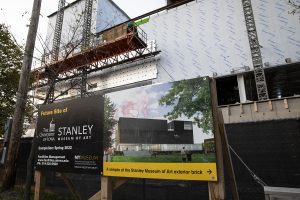 The Stanley Art Museum construction site is seen on the University of Iowa campus on Thursday, September 17, 2020. According to the University of Iowa website for the museum, construction began in 2019 and is slated for completion in winter of next year. 