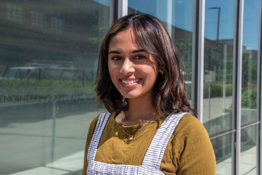 University of Iowa student Pareen Mhatre poses for a portrait in Iowa City, IA on June 22, 2021. Mhatre is an immigration advocate for Improve the Dream. 