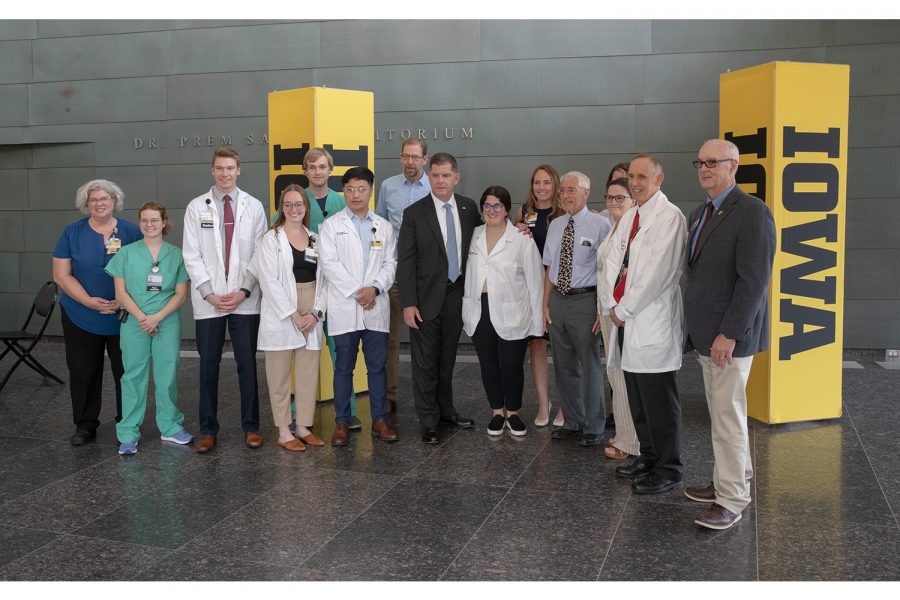 Secretary of Labor Marty Walsh visited the Medical and Education Facility (MERF) on June 17 2021. He thanked frontline health care workers for helping in the battle against the COVID-19 Pandemic. (Daniel McGregor-Huyer)