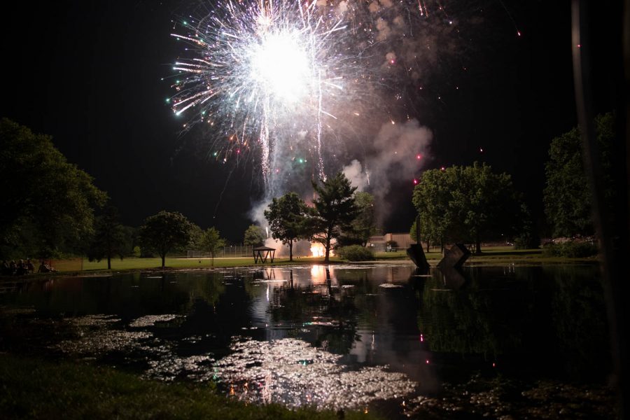 Fireworks are set ablaze at P.t. Morrison Park on July 4 2021.