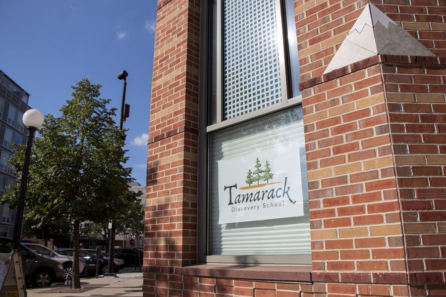The Tamarak Discovery School is pictured on Monday, Aug. 16, 2021 in downtown Iowa City. The private school will host kindergarten through sixth grade and open this week. (Grace Smith/The Daily Iowan)