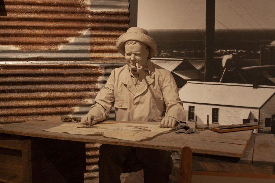 The Years of Adventure 1874-1914 exhibit at the Herbert Hoover Presidential Library and Museum on Oct. 29, 2021. After Herbert Hoover graduated, he worked in a gold mine in California which is shown in this exhibit. (Dimia Burrell/The Daily Iowan)