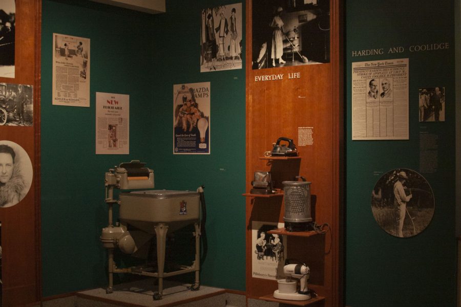 The Roaring Twenties exhibit at the Herbert Hoover Presidential Library and Museum on Oct. 29, 2021. This displays regular life in the 1920s. (Dimia Burrell/The Daily Iowan)