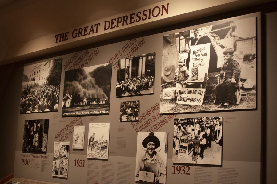 The Great Depression explained by the Great Depression exhibit at the Herbert Hoover Presidential Library and Museum on Oct. 29, 2021. (Dimia Burrell/The Daily Iowan)