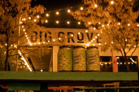 A pack of Big Grove’s newest drink, “Greener State of Mind” is shown at Big Grove in Iowa City, IA on Saturday, Oct. 30, 2021.