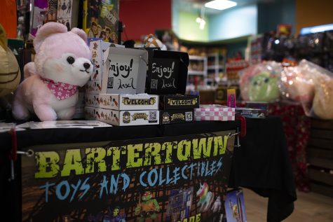 A sign advertising the recently opened Bartertown is seen at the Old Capitol Mall on Monday, Dec. 6, 2021. (Gabby Drees/The Daily Iowan)