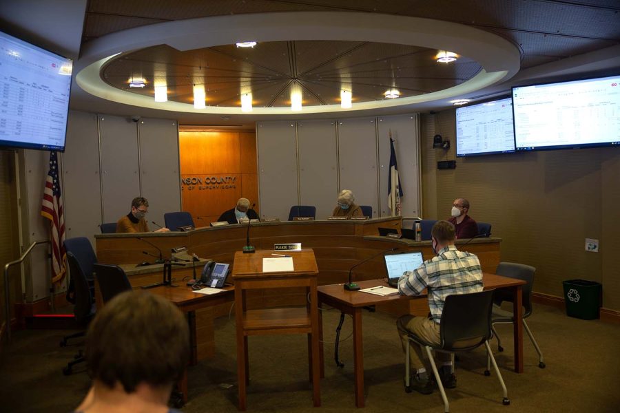 The Johnson County Board of Supervisors Budget Meeting took place at the Johnson County Administration Building on Jan. 12 2022. 