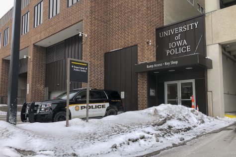 The University of Iowa Police Station is seen on Monday, Feb. 15, 2021. 