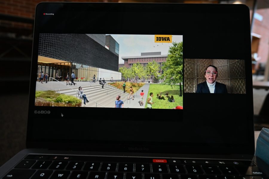 Director of the University of Iowa Stanley Museum of Art Lauren Lessing gives updates and a sneak peek on Iowa City’s under construction art museum on February 8, 2022. The museum is set to open its doors on September 2, 2022. 