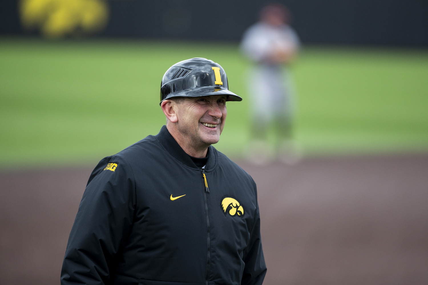 Iowa baseball coach Rick Heller reacts to the Hawkeyes' regional draw