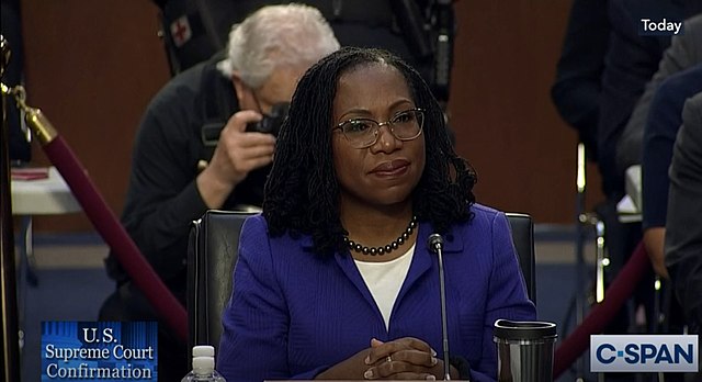 United States Supreme Court nominee Ketanji Brown Jackson is seen during confirmation hearings on Monday, March 21, 2022. (Wikimedia Commons)