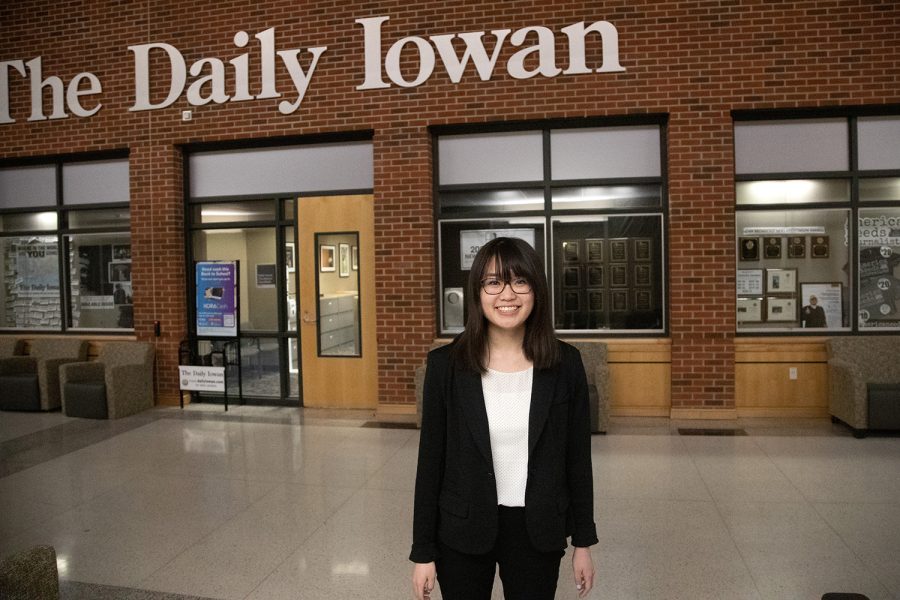 The 2022-23 Daily Iowan executive editor Hannah Pinski poses for a portrait on Monday, March 7, 2022.