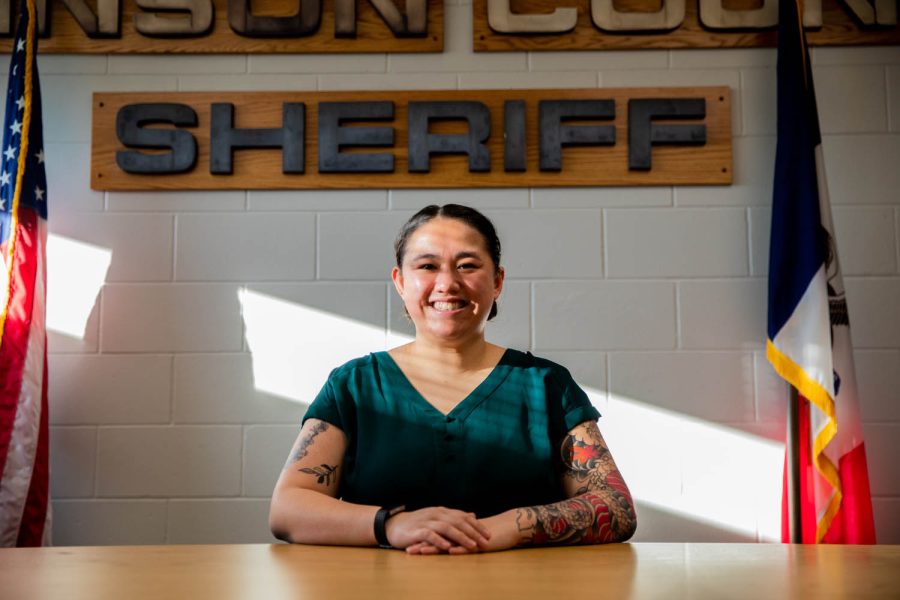 Kathie Pham, a soon to be sheriff, poses for a portrait on Monday, Feb 28, 2022 in the Johnson County Sheriff’s Office.