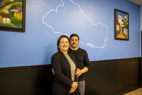 Luis Hernandez and Yolanda Amaya, owners of the new Salvadoran restaurant, pose for a portrait in their soon-to-be-opened restaurant on Monday, April 18, 2022.