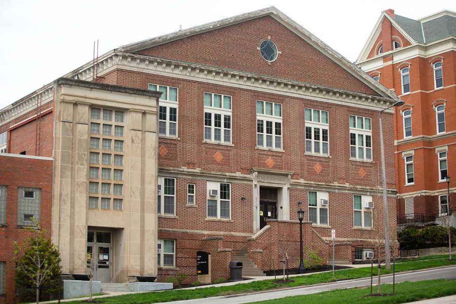 Halsey Hall at the University of Iowa is seen on Saturday, April 30, 2022. Halsey is where a majority of dance classes are held.