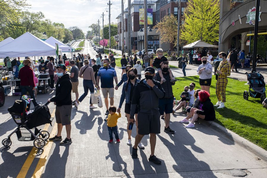 Many different food aromas filled the air at the Iowa City Farmers Market on Saturday, May 1, 2021.