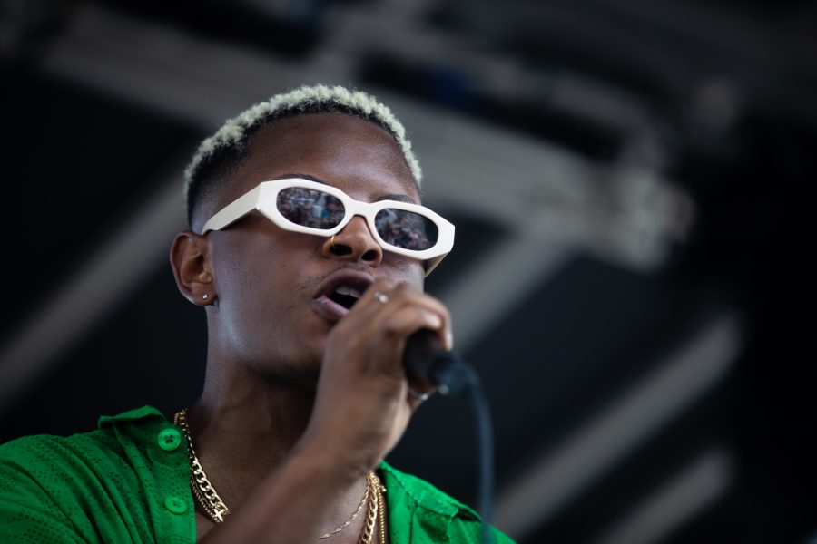 Alyx Rush performs at the Bravo Stage during the final day of the 80/35 music festival in downtown Des Moines on Saturday, July 9, 2022.