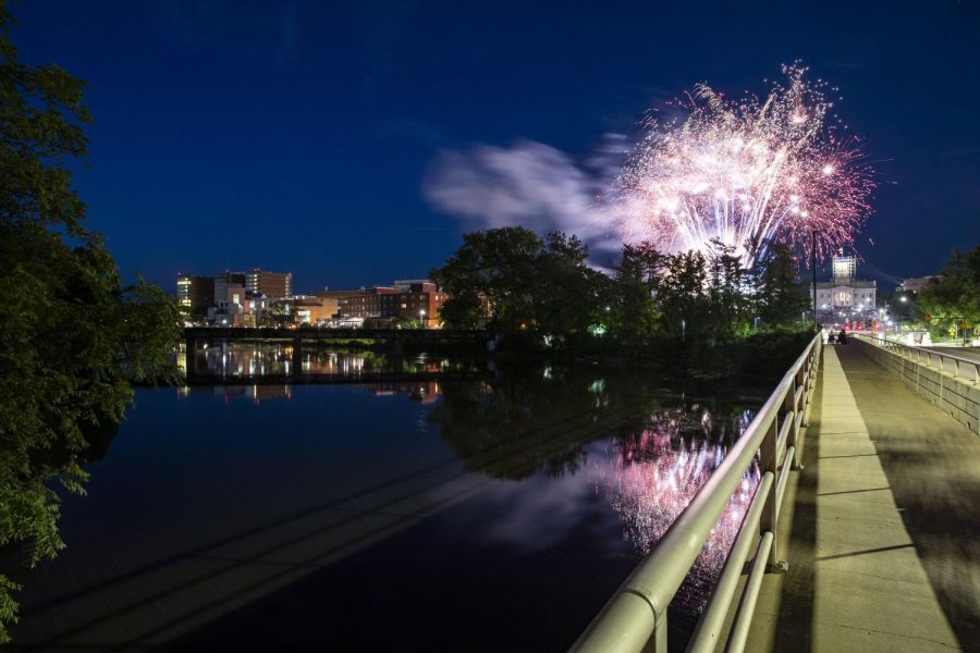 Fireworks go off during the 2022 Iowa City Jazz Festival on Saturday, July 2, 2022. The show lasted approximately 30 minutes. 